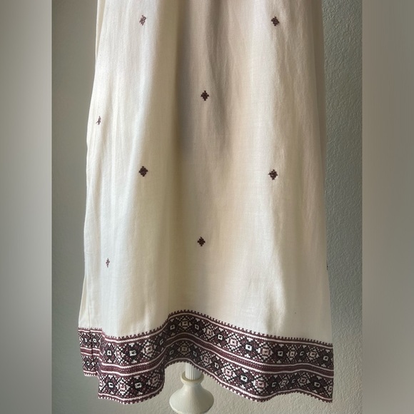 MADEWELL SUNCOAST EMBROIDERED SHIFT DRESS BRIGHT IVORY SIZE 8 100% COTTON - Picture 12 of 16